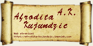Afrodita Kujundžić vizit kartica